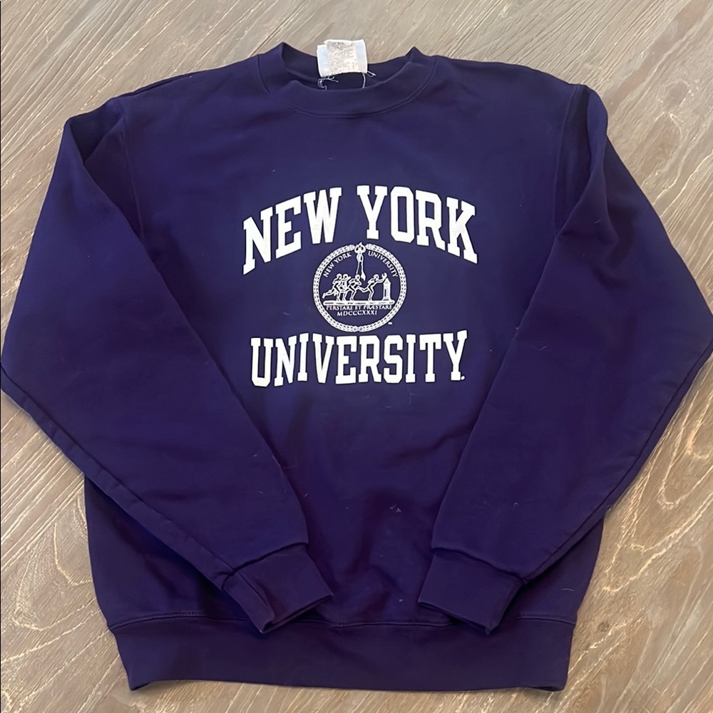 NYU Champion Purple Crewneck Sweatshirt